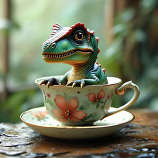 Who knew dinosaurs could be so adorable at teatime?